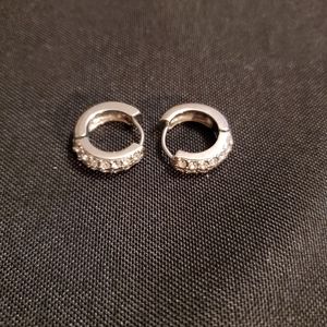 Silver hugs earrings